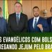 Líderes evangélicos com Bolsonaro entregando jejum pelo Brasil.